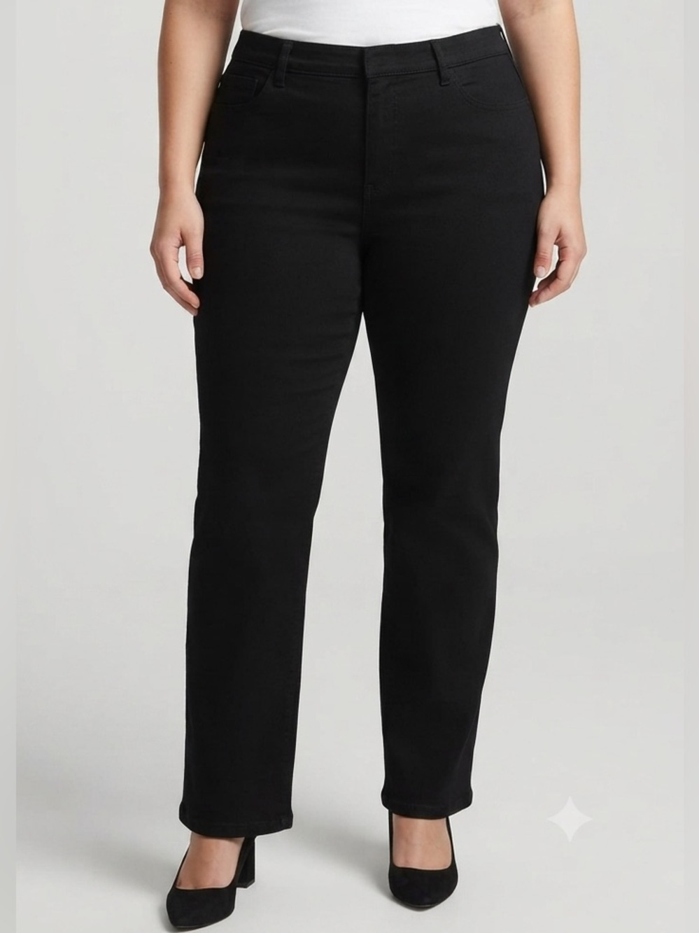 CALVIN KLEIN Classic Black Straight-Leg Pants size 36 waist x 30 length size 16